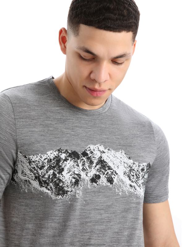 Icebreaker hombres camiseta merino tech lite ii manga corta notable gama 0V2J0412 ropa brezo de piedra arenisca