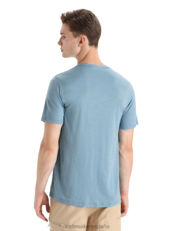 Icebreaker hombres camiseta merino tech lite ii manga corta polar padel 0V2J065 ropa azul astral