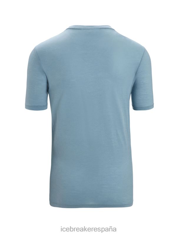Icebreaker hombres camiseta merino tech lite ii manga corta tierra 0V2J090 ropa azul astral