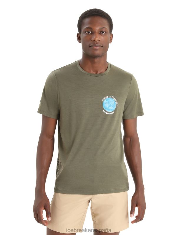 Icebreaker hombres camiseta merino tech lite ii manga corta tierra 0V2J091 ropa cargarse