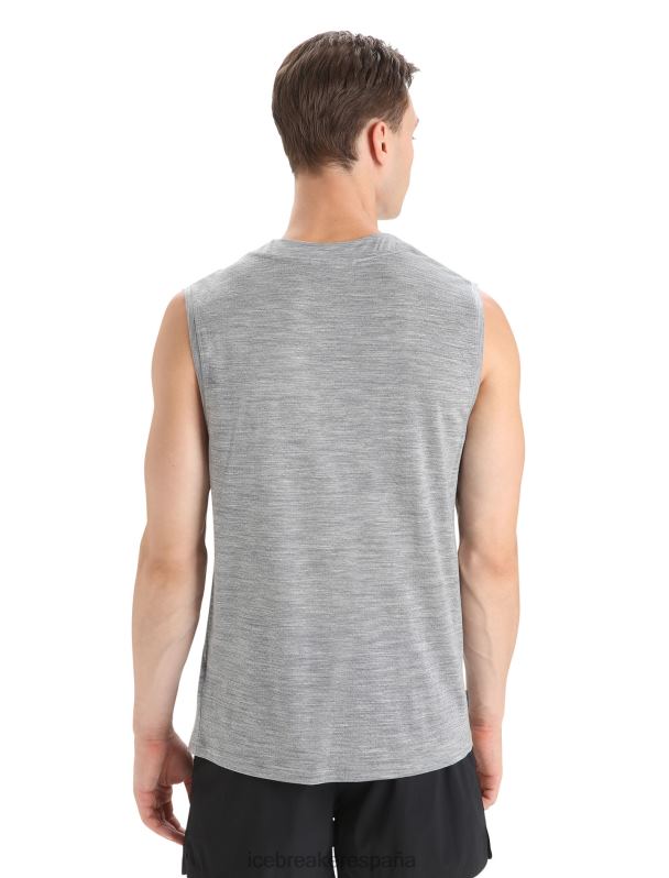 Icebreaker hombres camiseta sin mangas de merino de punto de zona 0V2J013 ropa brezo del metro