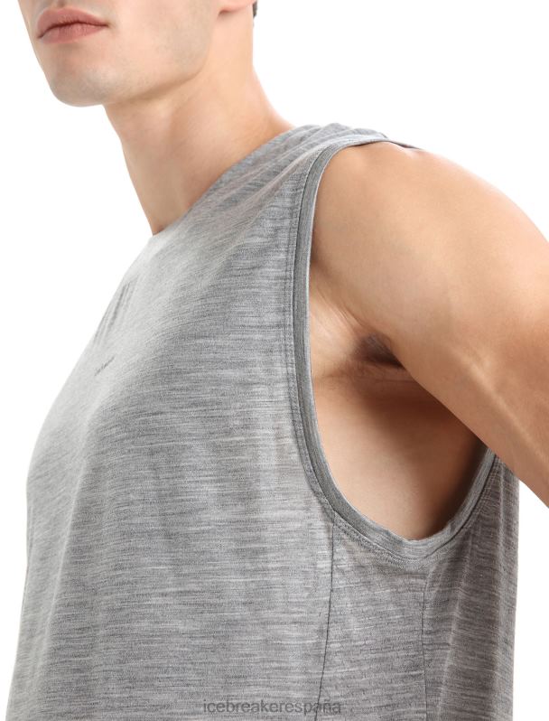 Icebreaker hombres camiseta sin mangas de merino de punto de zona 0V2J013 ropa brezo del metro