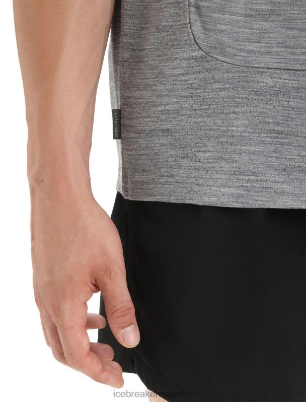 Icebreaker hombres camiseta sin mangas de merino de punto de zona 0V2J013 ropa brezo del metro