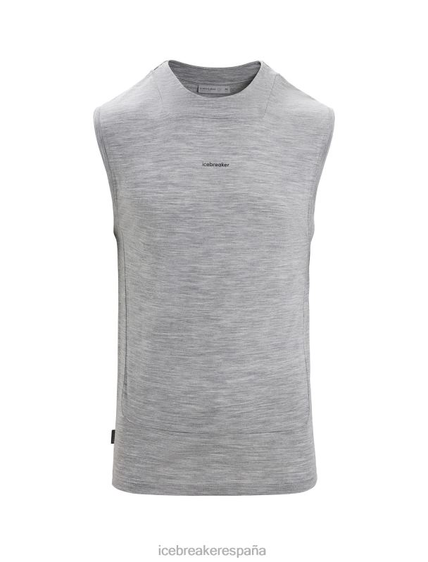 Icebreaker hombres camiseta sin mangas de merino de punto de zona 0V2J013 ropa brezo del metro