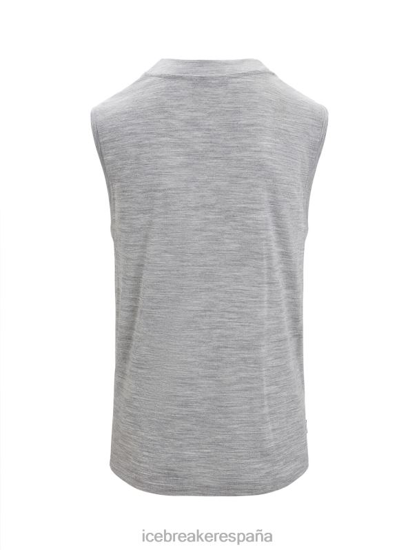 Icebreaker hombres camiseta sin mangas de merino de punto de zona 0V2J013 ropa brezo del metro