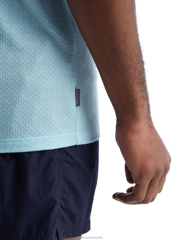 Icebreaker hombres camiseta sin mangas de merino de punto de zona 0V2J0490 ropa azul/neblina