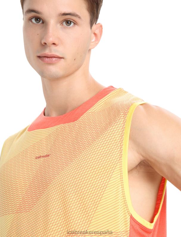 Icebreaker hombres geodésico tanque merino Zoneknit 0V2J068 ropa verano/tierra vibrante
