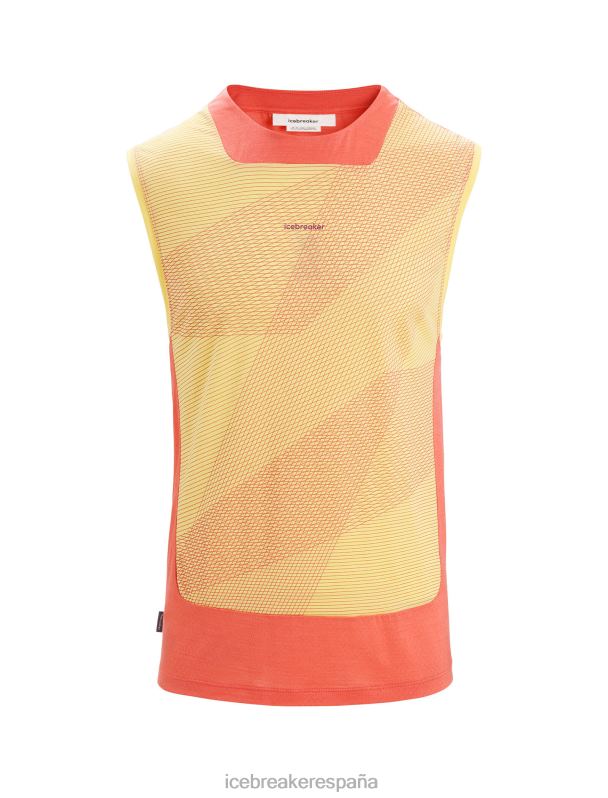 Icebreaker hombres geodésico tanque merino Zoneknit 0V2J068 ropa verano/tierra vibrante