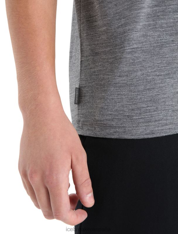 Icebreaker hombres polo manga corta merino drayden 0V2J012 ropa brezo de piedra arenisca