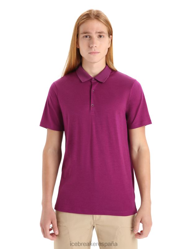 Icebreaker hombres polo manga corta merino tech lite ii 0V2J042 ropa ir baya