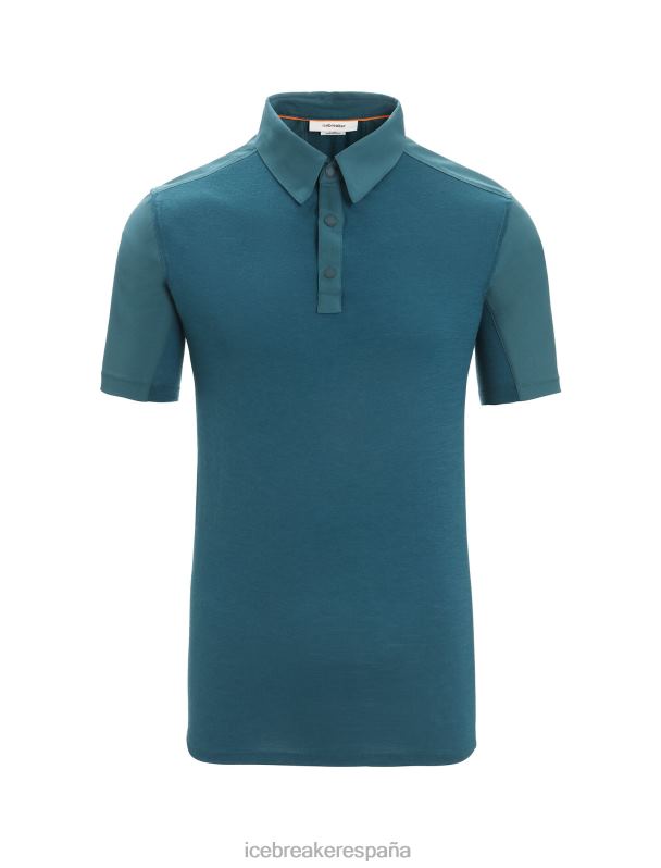 Icebreaker hombres top de manga corta de lana merino 0V2J086 ropa gloria verde