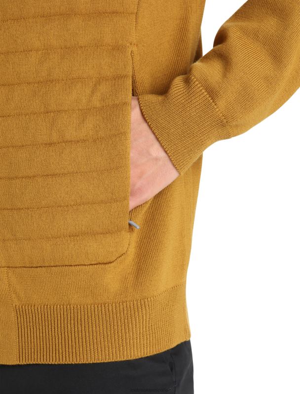 Icebreaker hombres City Label Zoneknit chaqueta bomber de punto con aislamiento de merino 0V2J0418 ropa Clavo