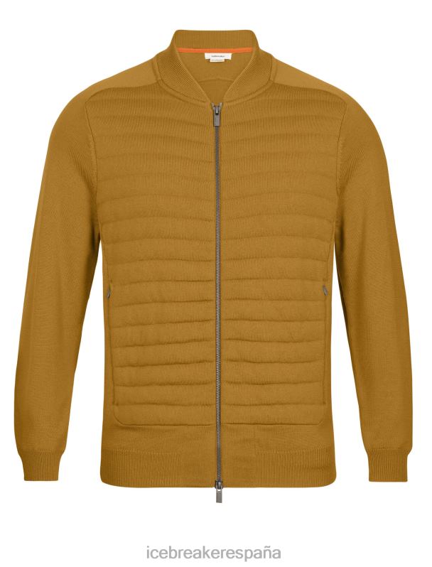 Icebreaker hombres City Label Zoneknit chaqueta bomber de punto con aislamiento de merino 0V2J0418 ropa Clavo