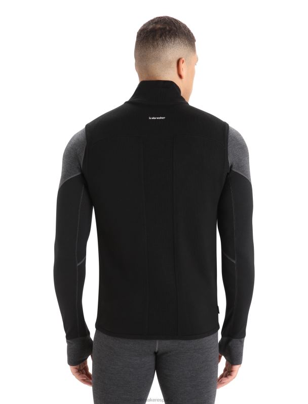Icebreaker hombres chaleco aislante de merino Zoneknit 0V2J0236 ropa negro