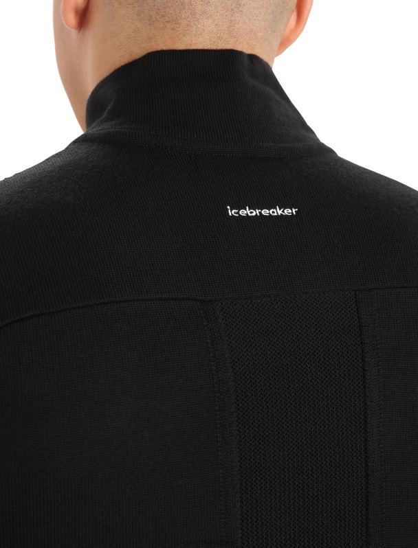 Icebreaker hombres chaleco aislante de merino Zoneknit 0V2J0236 ropa negro