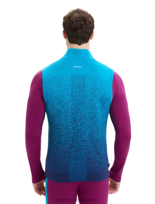 Icebreaker hombres chaleco aislante de merino Zoneknit en las profundidades 0V2J0240 ropa azul geo/azul marino real