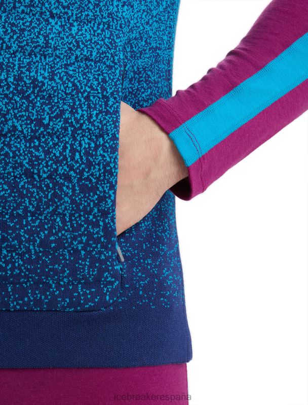 Icebreaker hombres chaleco aislante de merino Zoneknit en las profundidades 0V2J0240 ropa azul geo/azul marino real