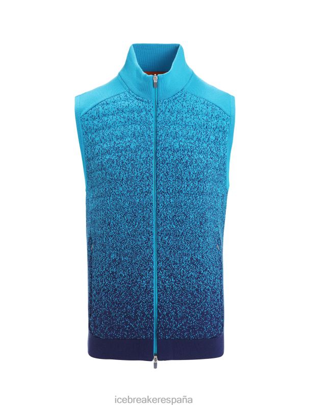 Icebreaker hombres chaleco aislante de merino Zoneknit en las profundidades 0V2J0240 ropa azul geo/azul marino real
