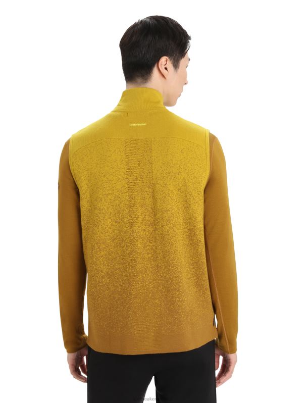 Icebreaker hombres chaleco aislante de merino Zoneknit en las profundidades 0V2J0406 ropa clavo/oro silencioso