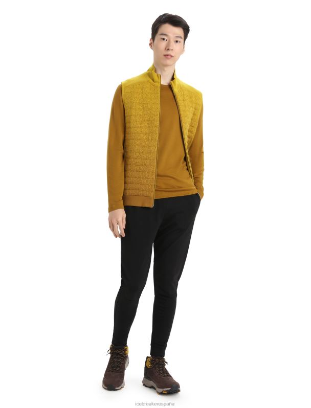 Icebreaker hombres chaleco aislante de merino Zoneknit en las profundidades 0V2J0406 ropa clavo/oro silencioso