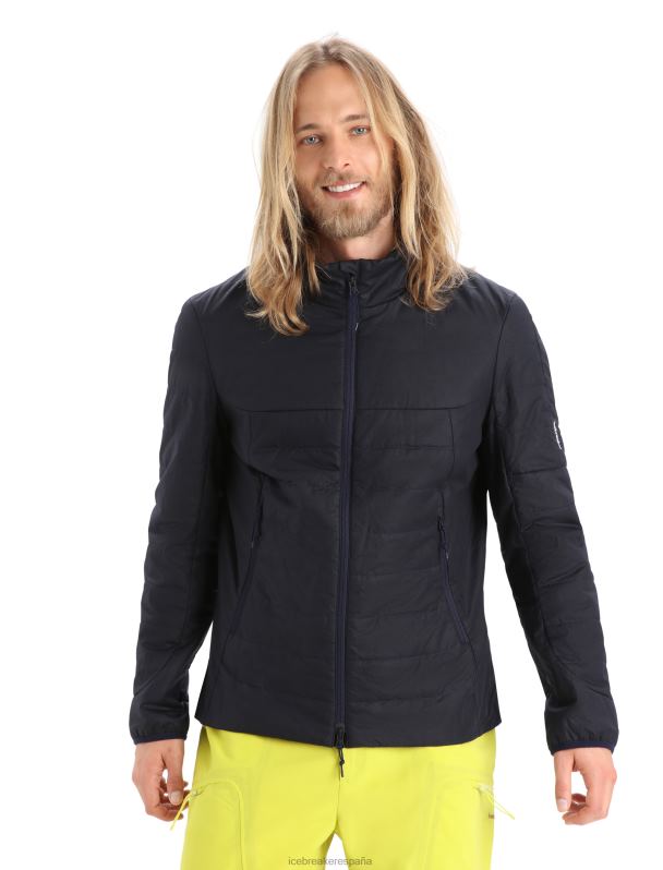 Icebreaker hombres chaqueta merinoloft 0V2J0244 ropa azul marino de medianoche