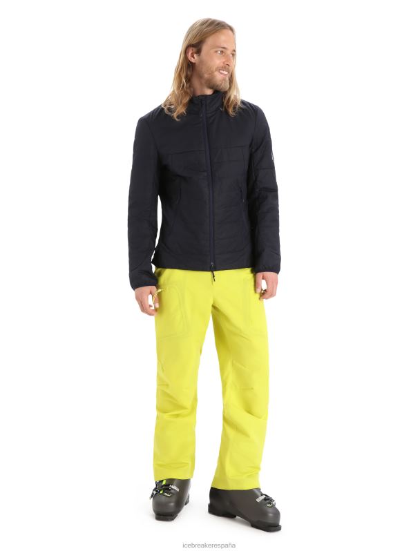 Icebreaker hombres chaqueta merinoloft 0V2J0244 ropa azul marino de medianoche