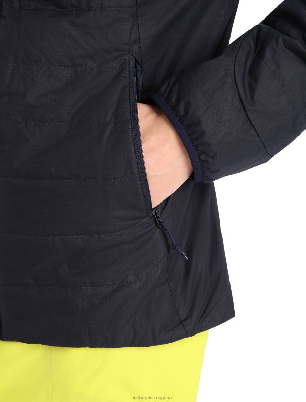 Icebreaker hombres chaqueta merinoloft 0V2J0244 ropa azul marino de medianoche