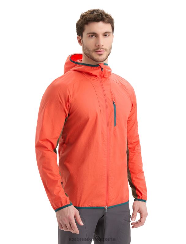 Icebreaker hombres cortavientos de algodón merino shell+ 0V2J0238 ropa tierra vibrante/loden