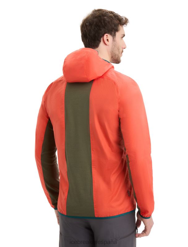 Icebreaker hombres cortavientos de algodón merino shell+ 0V2J0238 ropa tierra vibrante/loden