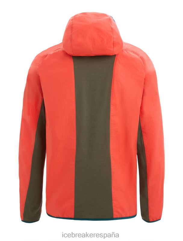 Icebreaker hombres cortavientos de algodón merino shell+ 0V2J0238 ropa tierra vibrante/loden