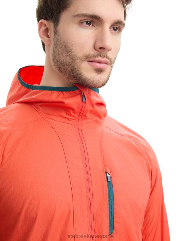 Icebreaker hombres cortavientos de algodón merino shell+ 0V2J0238 ropa tierra vibrante/loden