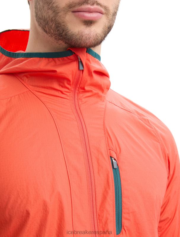 Icebreaker hombres cortavientos de algodón merino shell+ 0V2J0238 ropa tierra vibrante/loden