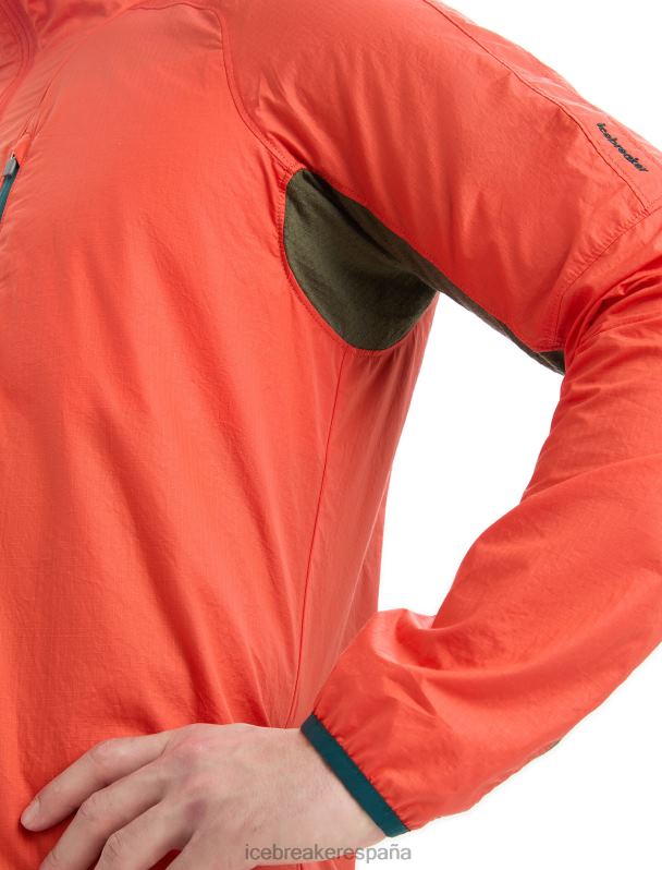 Icebreaker hombres cortavientos de algodón merino shell+ 0V2J0238 ropa tierra vibrante/loden
