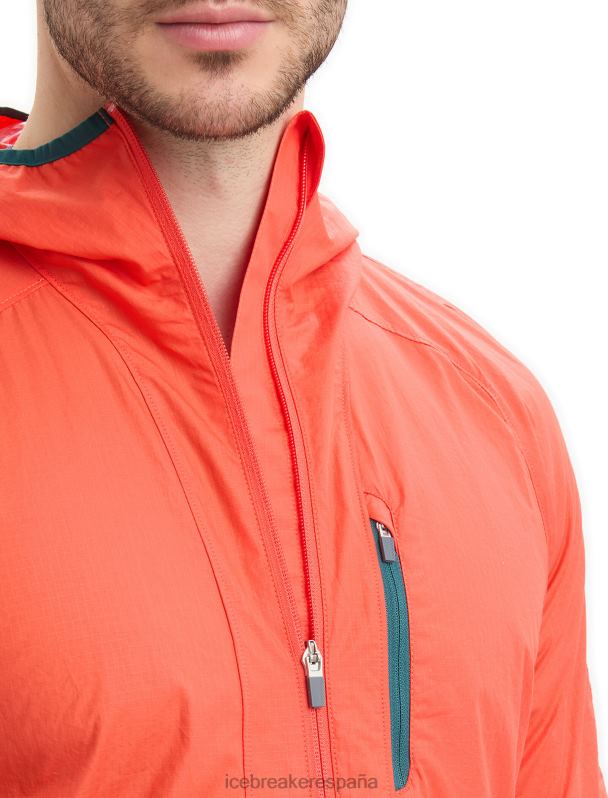 Icebreaker hombres cortavientos de algodón merino shell+ 0V2J0238 ropa tierra vibrante/loden