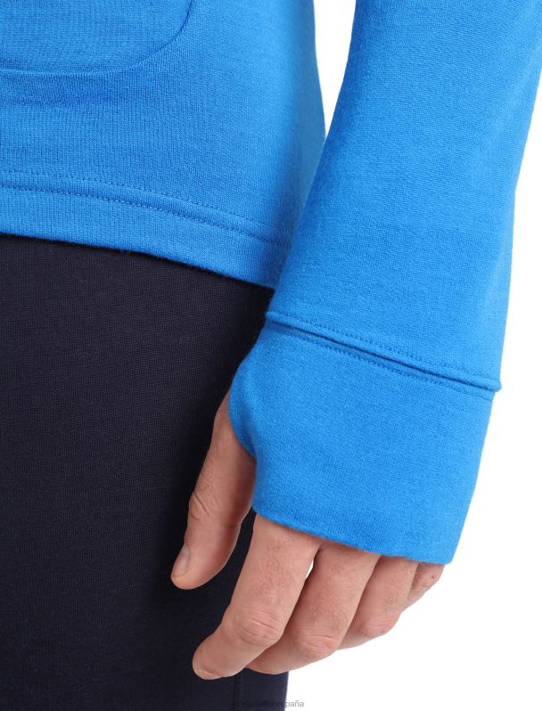 Icebreaker hombres merino quantum iii manga larga con cremallera 0V2J0428 ropa lazurita