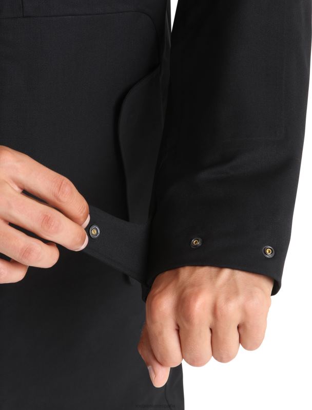 Icebreaker hombres parka 4 en 1 city label shell+ merino 0V2J0241 ropa negro