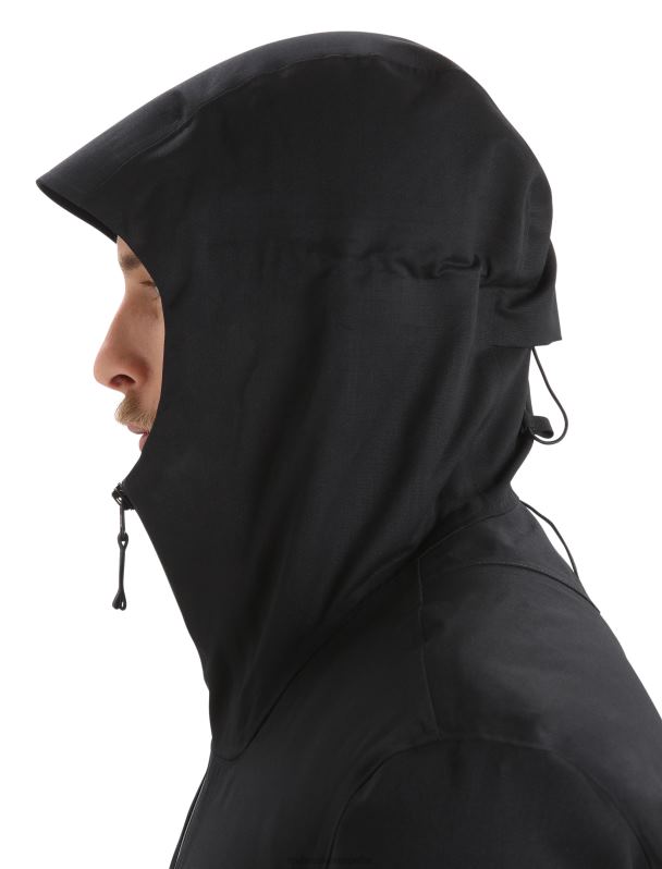 Icebreaker hombres parka 4 en 1 city label shell+ merino 0V2J0241 ropa negro