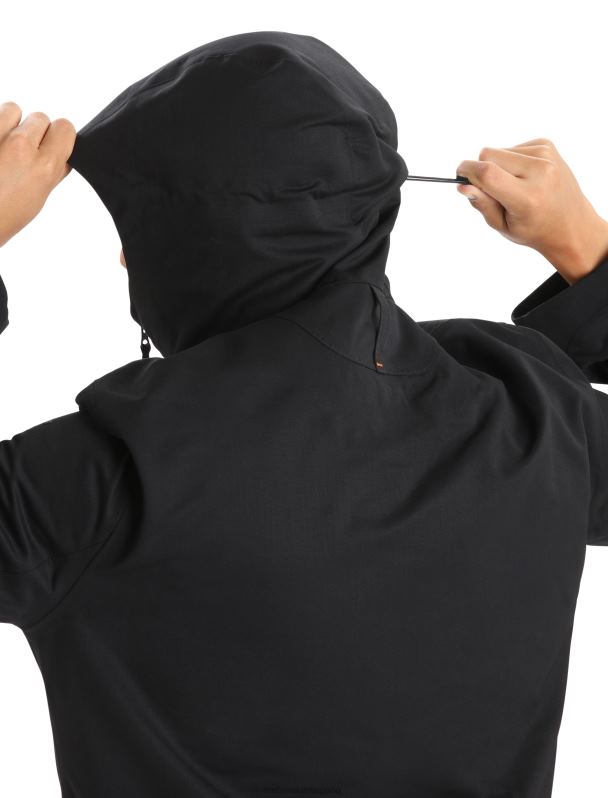 Icebreaker hombres parka 4 en 1 city label shell+ merino 0V2J0241 ropa negro