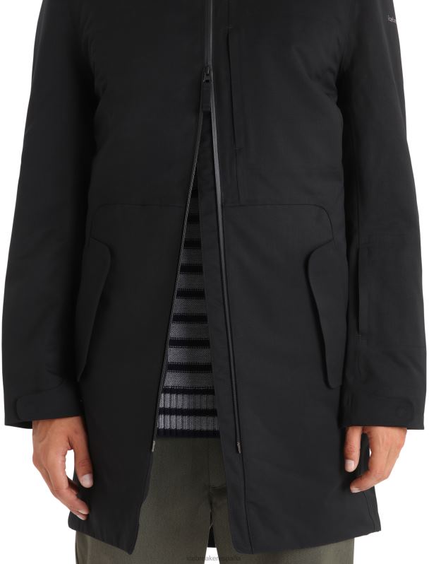 Icebreaker hombres parka 4 en 1 city label shell+ merino 0V2J0241 ropa negro