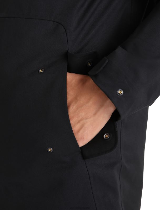 Icebreaker hombres parka 4 en 1 city label shell+ merino 0V2J0241 ropa negro