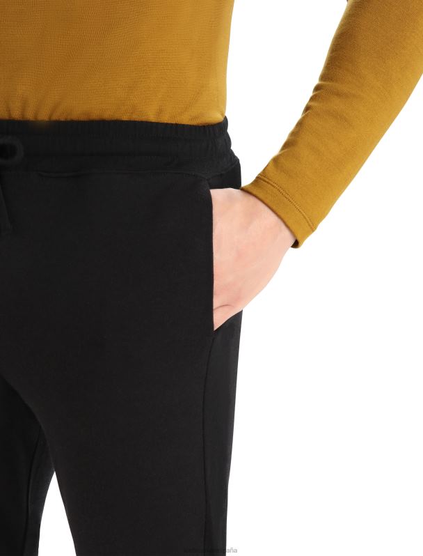 Icebreaker hombres joggers de merino de punto zonal 0V2J0251 ropa negro