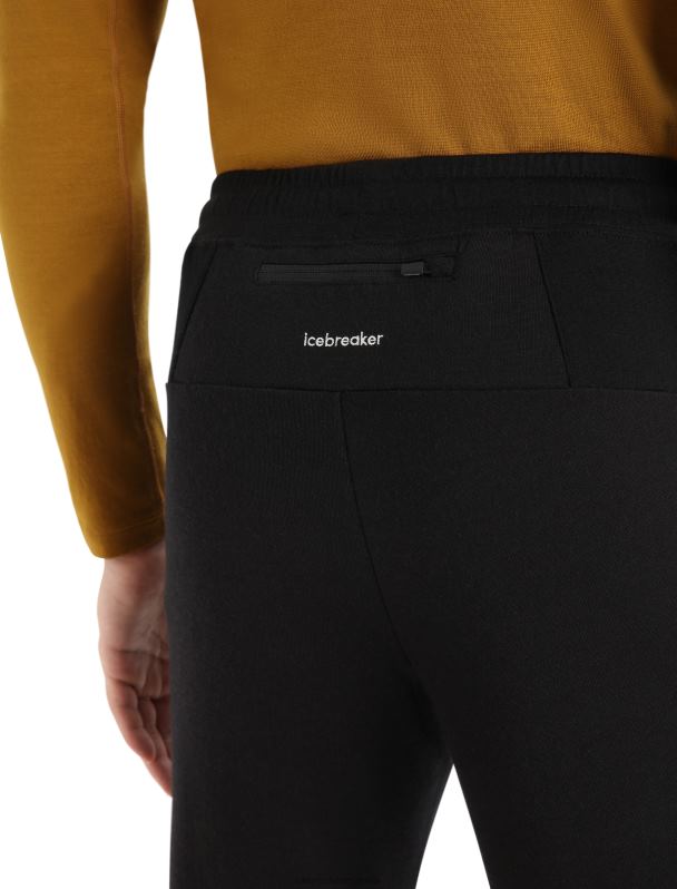 Icebreaker hombres joggers de merino de punto zonal 0V2J0251 ropa negro