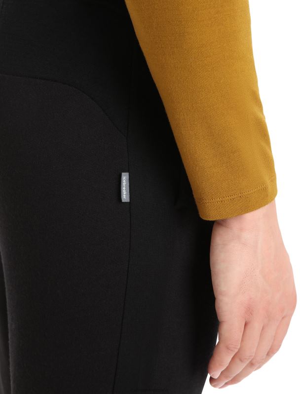 Icebreaker hombres joggers de merino de punto zonal 0V2J0251 ropa negro