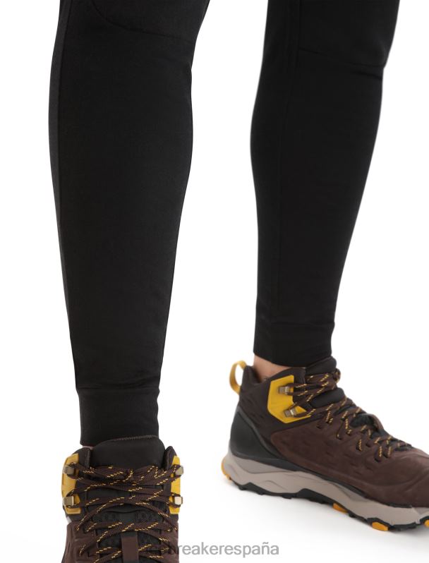 Icebreaker hombres joggers de merino de punto zonal 0V2J0251 ropa negro