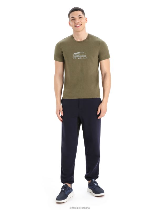 Icebreaker hombres pantalones jogger de lana merino dalston real 0V2J0407 ropa azul marino de medianoche