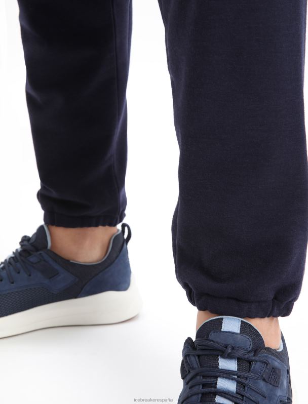 Icebreaker hombres pantalones jogger de lana merino dalston real 0V2J0407 ropa azul marino de medianoche