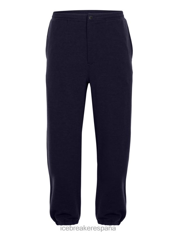 Icebreaker hombres pantalones jogger de lana merino dalston real 0V2J0407 ropa azul marino de medianoche