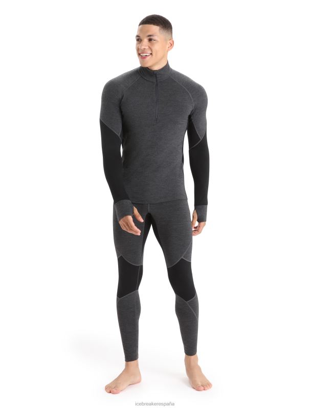 Icebreaker hombres Bodyfitzone mallas térmicas merino 260 zonas 0V2J0344 ropa jaspeado azabache/negro