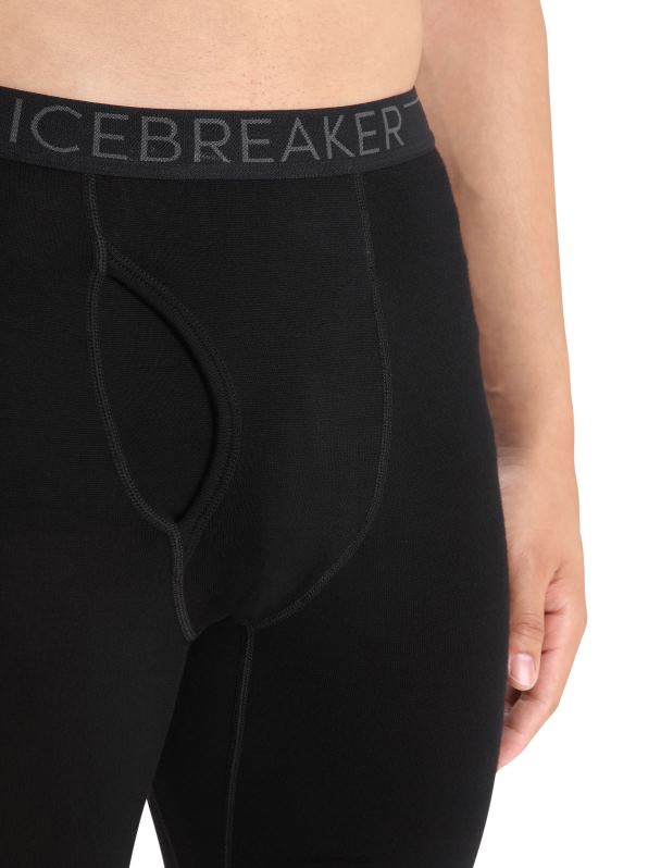 Icebreaker hombres Leggings térmicos con bragueta Merino 260 Tech 0V2J0158 ropa negro