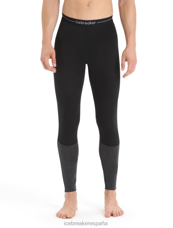 Icebreaker hombres Leggings térmicos de merino 125 Zoneknit 0V2J0169 ropa negro/jaspero azabache